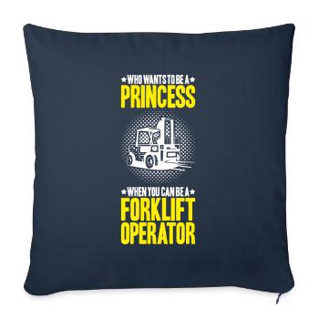 Forklift Driver Forklift Operator - Sofa pillowcase 17,3'' x 17,3'' (45 x 45 cm) - navy - Front