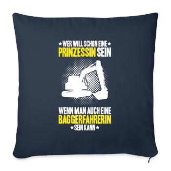 Baggerfahrer Baggerführer Heavy Equipment Operator - Sofakissenbezug 45 x 45 cm - Navy - Vorne