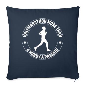 more than a hobby a passion Half Marathon - Sofakissenbezug 45 x 45 cm - Navy - Vorne