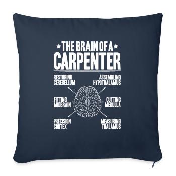 Zimmerer Zimmermann Zimmerei Carpenter Carpentry - Sofa pillowcase 17,3'' x 17,3'' (45 x 45 cm) - navy - Front