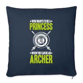 Bogenschütze Bogenschießen Bogen Archer Tir à l’arc - Housse de coussin décorative 45 x 45 cm - bleu marine - Devant