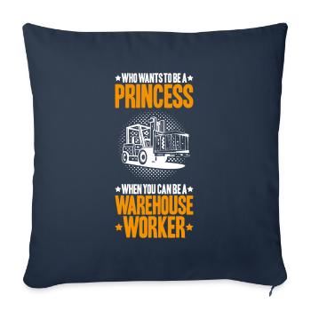 Warehouse Logistics Specialist Warehouse Worker Warehouse - Sofa pillowcase 17,3'' x 17,3'' (45 x 45 cm) - navy - Front