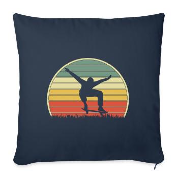Skateboarder Skateboarder Skater Retro skating - Sofa pillowcase 17,3'' x 17,3'' (45 x 45 cm) - navy - Front
