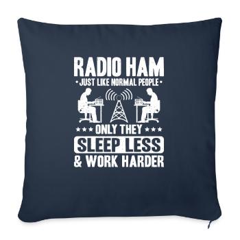 Amateurfunker Amateurfunk Radio Ham Amateur Radio - Housse de coussin décorative 45 x 45 cm - bleu marine - Devant
