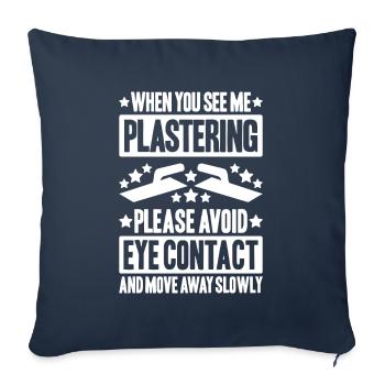 Stuckateur Plasterer Stukkateur Gipser Verputzer - Sofa pillowcase 17,3'' x 17,3'' (45 x 45 cm) - navy - Front