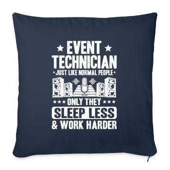 Veranstaltungstechniker Event Technician - Sofa pillowcase 17,3'' x 17,3'' (45 x 45 cm) - navy - Front