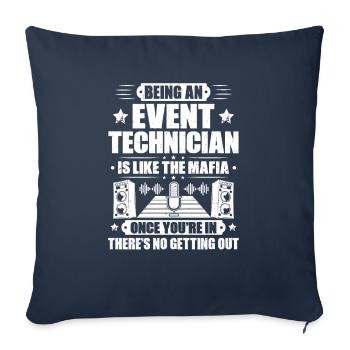Veranstaltungstechniker Event Technician - Sofakissenbezug 45 x 45 cm - Navy - Vorne