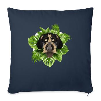 Tropical German Wirehair - Sofa pillowcase 17,3'' x 17,3'' (45 x 45 cm) - navy - Front