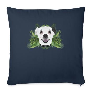 Tropical Chihuahua - Sofa pillowcase 17,3'' x 17,3'' (45 x 45 cm) - navy - Front