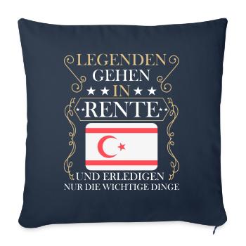 Rentner Rente Rentenbeginn Zypern - Sofakissenbezug 45 x 45 cm - Navy - Vorne