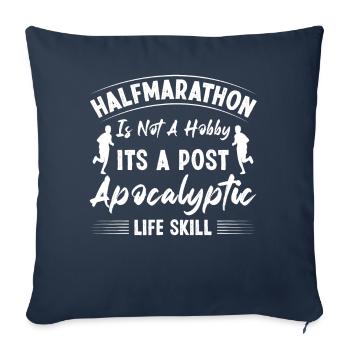 Halfmarathon is not a hobby Half Marathon - Sofakissenbezug 45 x 45 cm - Navy - Vorne