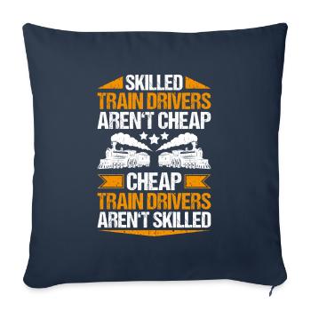 Triebfahrzeugführer Lokführer Conducteur de train - Housse de coussin décorative 45 x 45 cm - bleu marine - Devant