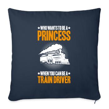 Triebfahrzeugführer Lokführer Conducteur de train - Housse de coussin décorative 45 x 45 cm - bleu marine - Devant