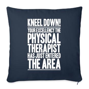 Physiothérapie Physiothérapeute Physiothérapeute - Housse de coussin décorative 45 x 45 cm - bleu marine - Devant