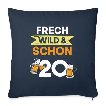 Geschenk 20 Jahre Geburtstag Bier Biertrinker - Sofakissenbezug 45 x 45 cm - Navy - Vorne