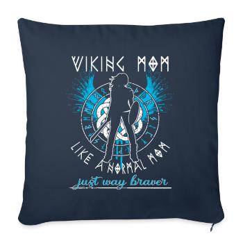 Schildmaid -Viking Mom - Like a normal mom - Sofa pillowcase 17,3'' x 17,3'' (45 x 45 cm) - navy - Front