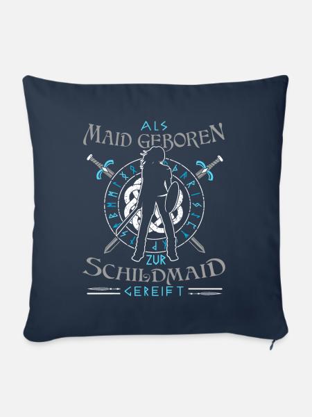 Schildmaid - Geburtstag - Zur Schildmaid gereift - Sofakissenbezug 45 x 45 cm - Navy