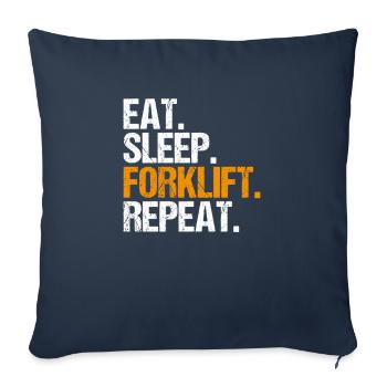 Forklift Driver Forklift Operator - Sofa pillowcase 17,3'' x 17,3'' (45 x 45 cm) - navy - Front