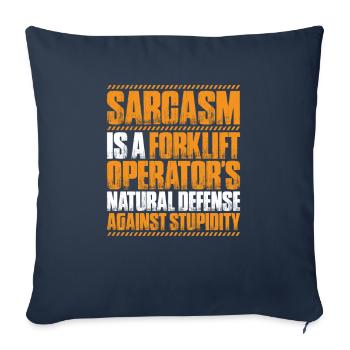 Forklift Driver Forklift Operator - Sofa pillowcase 17,3'' x 17,3'' (45 x 45 cm) - navy - Front
