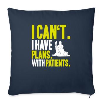 Physiothérapie Physiothérapeute Physiothérapeute - Housse de coussin décorative 45 x 45 cm - bleu marine - Devant