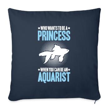 Aquaristics Aquarist Aquarium Fish Aquarist - Sofa pillowcase 17,3'' x 17,3'' (45 x 45 cm) - navy - Front