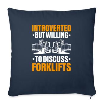 Forklift Driver Forklift Operator - Sofa pillowcase 17,3'' x 17,3'' (45 x 45 cm) - navy - Front