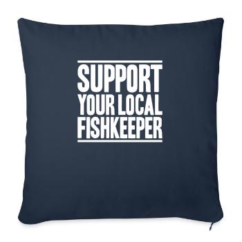 Aquaristics Aquarist Aquarium Fish Aquarist - Sofa pillowcase 17,3'' x 17,3'' (45 x 45 cm) - navy - Front