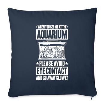 Aquaristics Aquarist Aquarium Fish Aquarist - Sofa pillowcase 17,3'' x 17,3'' (45 x 45 cm) - navy - Front