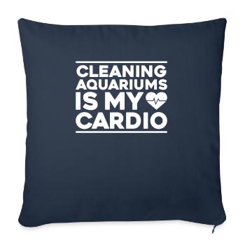 Aquaristics Aquarist Aquarium Fish Aquarist - Sofa pillowcase 17,3'' x 17,3'' (45 x 45 cm) - navy - Front