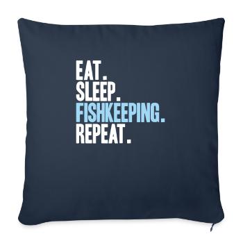 Aquaristics Aquarist Aquarium Fish Aquarist - Sofa pillowcase 17,3'' x 17,3'' (45 x 45 cm) - navy - Front