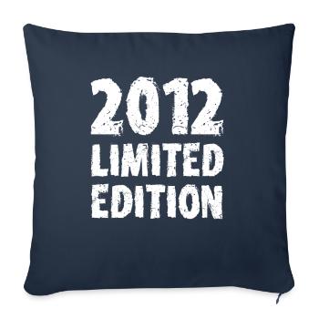 2012 Édition Limitée Anniversaire Cadeau Femme Mari - Housse de coussin décorative 45 x 45 cm - bleu marine - Devant