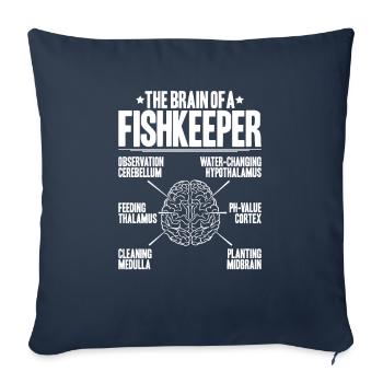 Aquaristics Aquarist Aquarium Fish Aquarist - Sofa pillowcase 17,3'' x 17,3'' (45 x 45 cm) - navy - Front