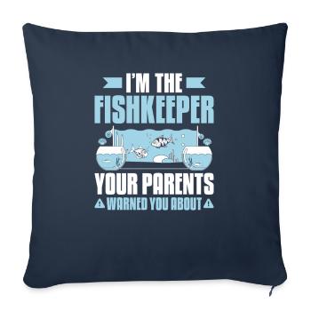 Aquaristics Aquarist Aquarium Fish Aquarist - Sofa pillowcase 17,3'' x 17,3'' (45 x 45 cm) - navy - Front