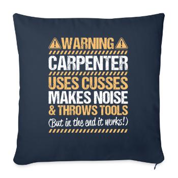Zimmerer Zimmermann Zimmerei Carpenter Carpentry - Sofa pillowcase 17,3'' x 17,3'' (45 x 45 cm) - navy - Front