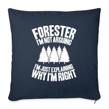 Forester Forestry Forester Forest workers Forest - Sofa pillowcase 17,3'' x 17,3'' (45 x 45 cm) - navy - Front