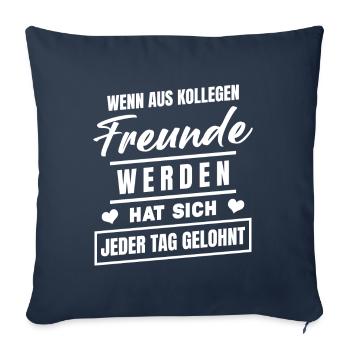 Wenn die wüssten was ich denke - Sofakissenbezug 45 x 45 cm - Navy - Vorne