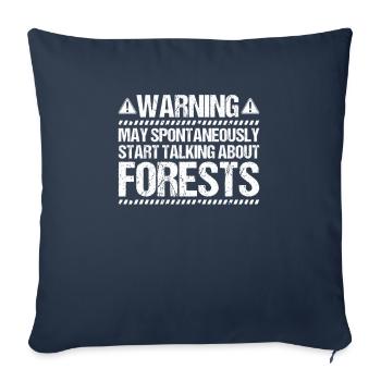 Forester Forestry Forester Forest workers Forest - Sofa pillowcase 17,3'' x 17,3'' (45 x 45 cm) - navy - Front