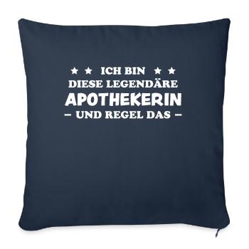 Apothekerin Lustige Spruch Beruf Apotheke Geschenk - Sofakissenbezug 45 x 45 cm - Navy - Vorne