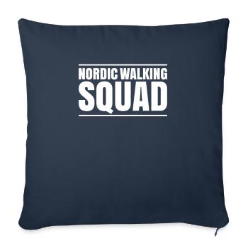 Marche nordique Marcheur nordique Walken nordique - Housse de coussin décorative 45 x 45 cm - bleu marine - Devant
