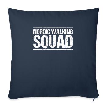 Marche nordique Marcheur nordique Walken nordique - Housse de coussin décorative 45 x 45 cm - bleu marine - Devant