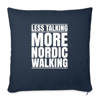 Marche nordique Marcheur nordique Walken nordique - Housse de coussin décorative 45 x 45 cm - bleu marine - Devant
