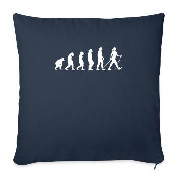 Marche nordique Marcheur nordique Walken nordique - Housse de coussin décorative 45 x 45 cm - bleu marine - Devant