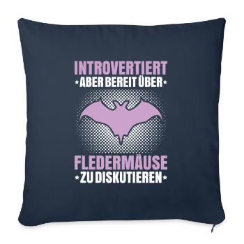 Fledermaus Fledermäuse Bat Bats Fledertier - Sofakissenbezug 45 x 45 cm - Navy - Vorne
