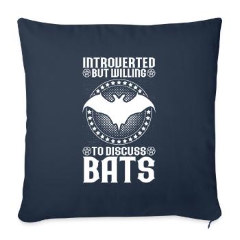 Fledermaus Fledermäuse Bat Bats Fledertier - Sofakissenbezug 45 x 45 cm - Navy - Vorne