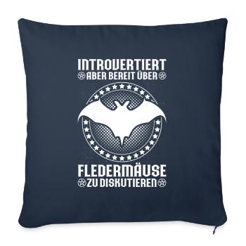 Fledermaus Fledermäuse Bat Bats Fledertier - Sofakissenbezug 45 x 45 cm - Navy - Vorne