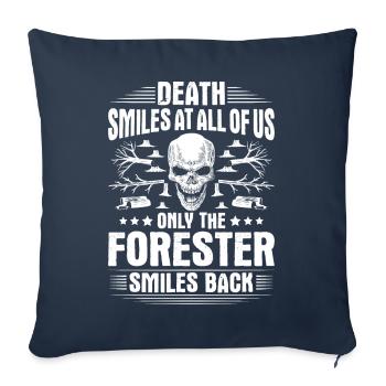 Forester Forestry Forester Forest workers Forest - Sofa pillowcase 17,3'' x 17,3'' (45 x 45 cm) - navy - Front
