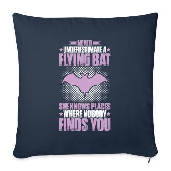 Fledermaus Fledermäuse Bat Bats Fledertier - Sofakissenbezug 45 x 45 cm - Navy - Vorne