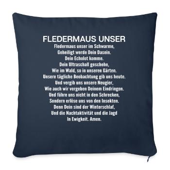 Fledermaus Fledermäuse Bat Bats Fledertier - Sofakissenbezug 45 x 45 cm - Navy - Vorne
