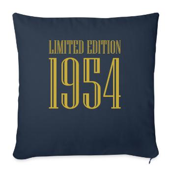 1954 édition limitée cadeau d’anniversaire femme mari - Housse de coussin décorative 45 x 45 cm - bleu marine - Devant