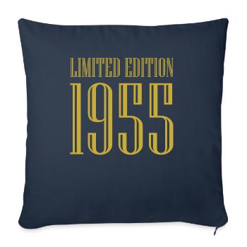 1955 Limited Edition Birthday Gift Wife Husband - Sofa pillowcase 17,3'' x 17,3'' (45 x 45 cm) - navy - Front